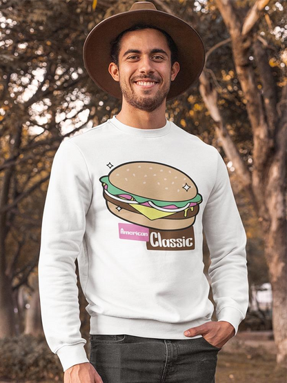 Burguer American Classic Sweatshirt Men's -GoatDeals Designs