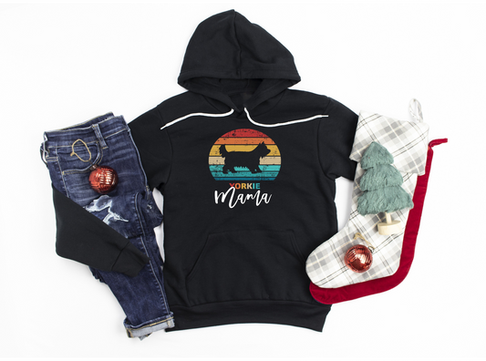 Yorkie Mama Retro Rainbow