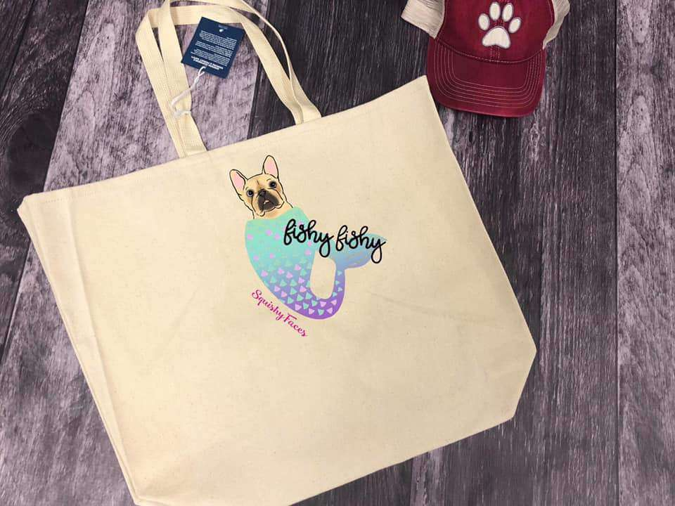 Dog Print Tote Bag | Custom Beach Bag