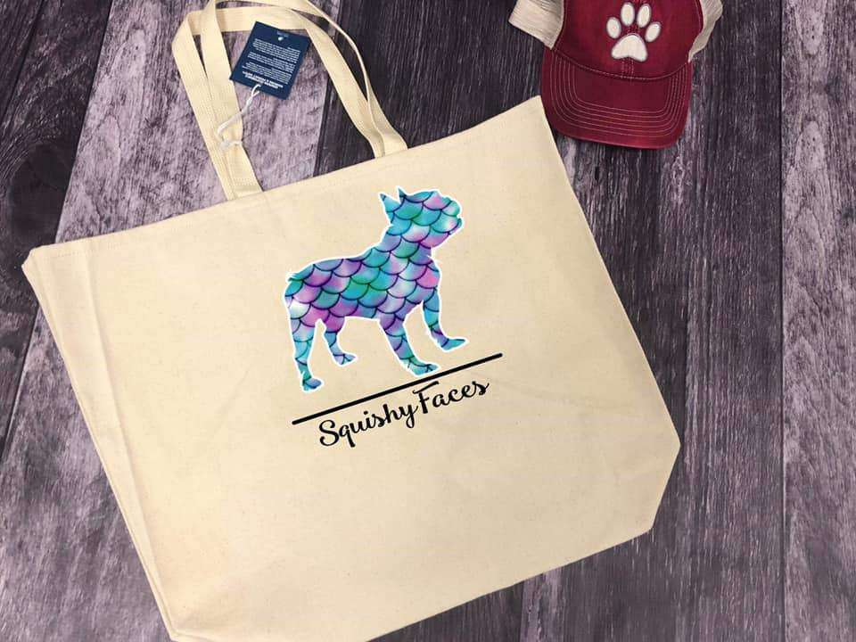 Dog Print Tote Bag | Custom Beach Bag