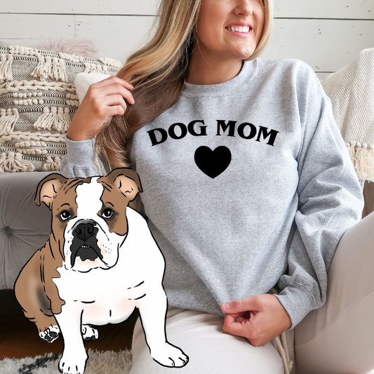 Dog Mom Heart Fleece