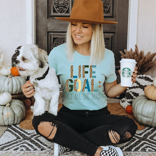 Life Goal Pet All The Dogs Leopard Shirt