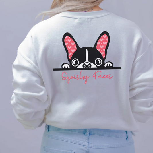 Classic French Pink Hearts Sweatshirt