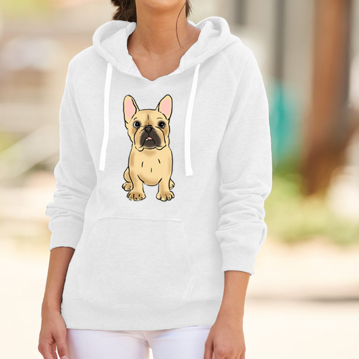 Choose your cartoon breed White Hooded Sweatshirt