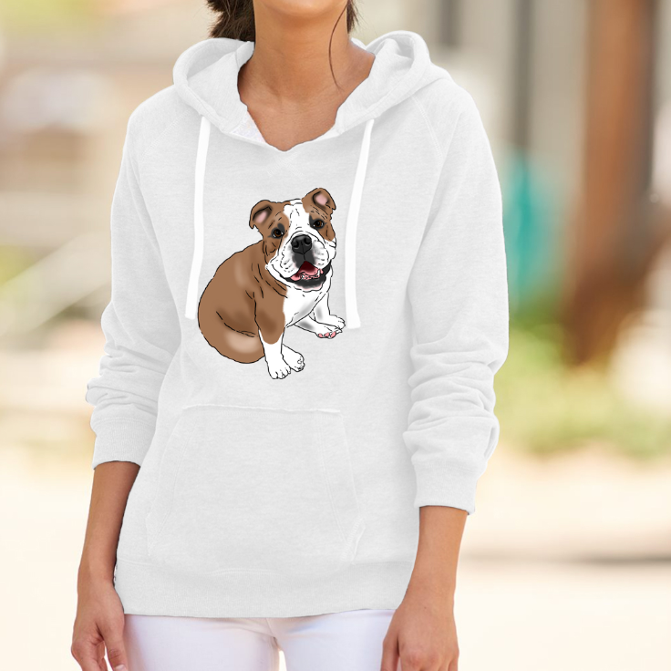 Choose your cartoon breed White Hooded Sweatshirt