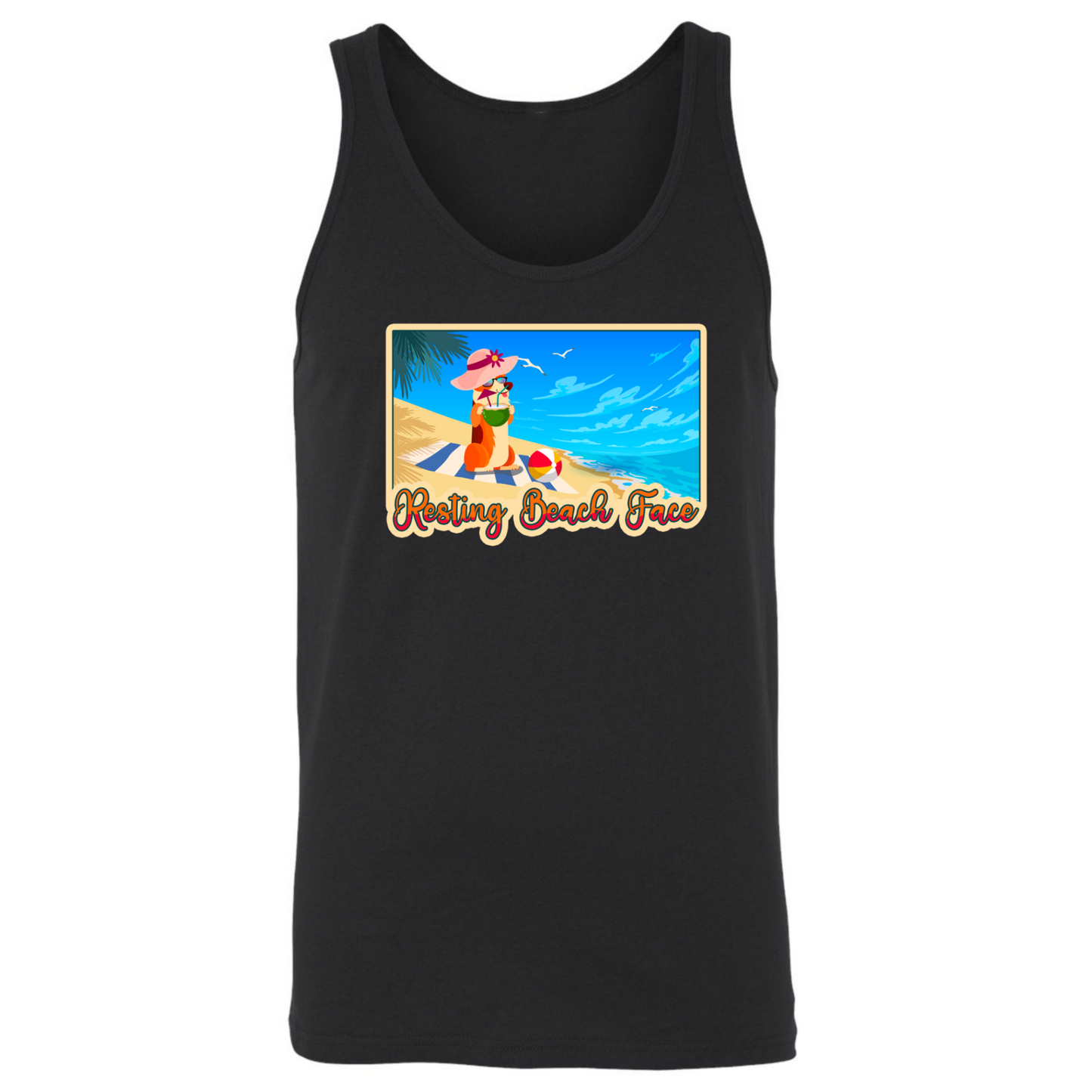 Resting Beach Face Tank